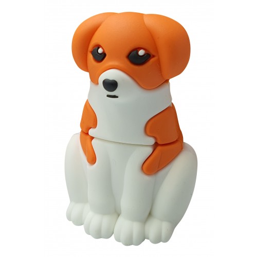 USB-stick schattige hond bruin/wit 8GB