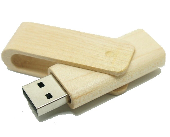 USB stick bamboe uitklap model (16GB)