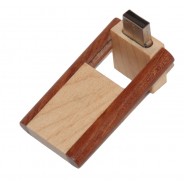 USB stick 2 kleuren hout schuif-draaimodel (8GB)