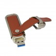 USB-stick echt leer bruin (16GB)