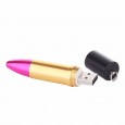 USB-stick lippenstift goud / roze (16GB)