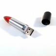 USB-stick lippenstift zilver / rood (8GB)